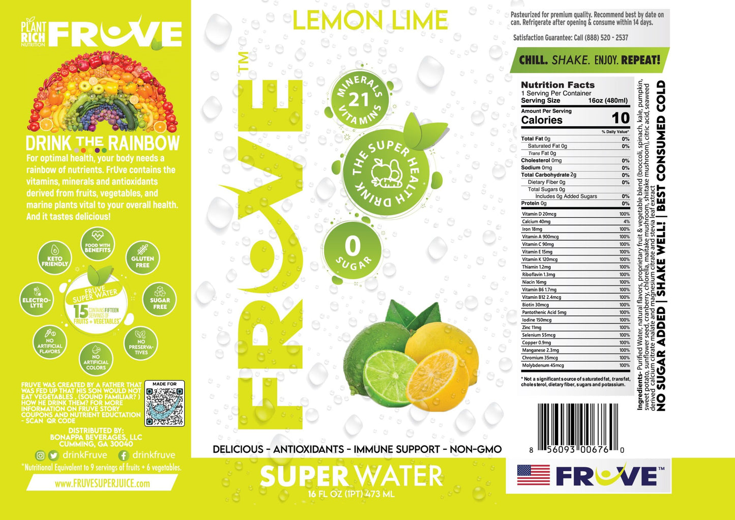 Super Water Lemon Lime FrUve